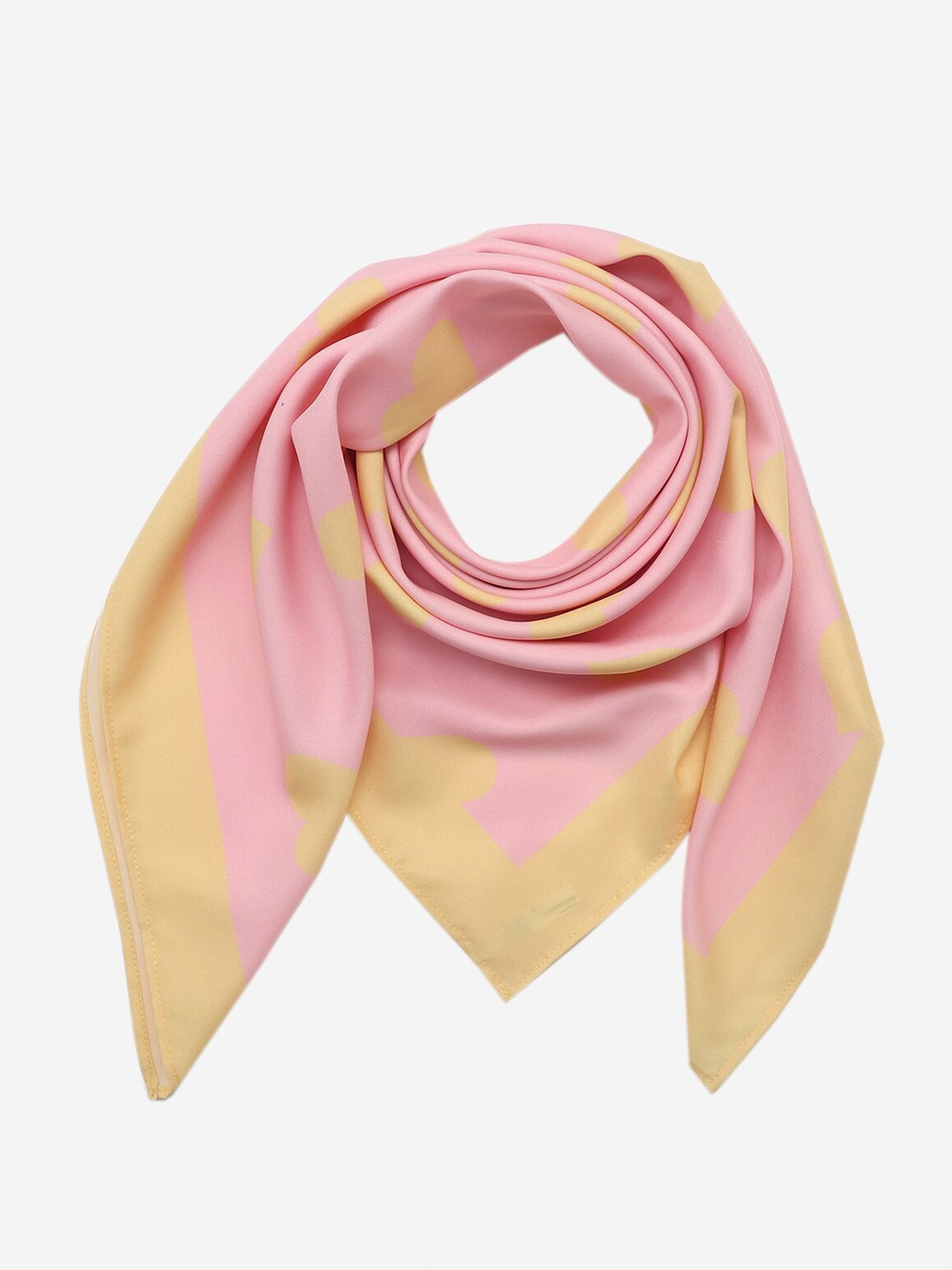 

Beau Design Women Pink & Yellow Printed Scarf