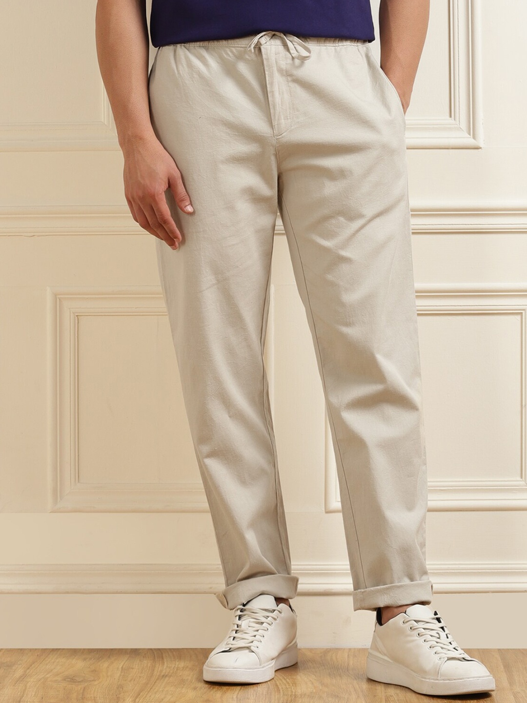 

Original Penguin Men Grey Easy Wash Chinos Trousers