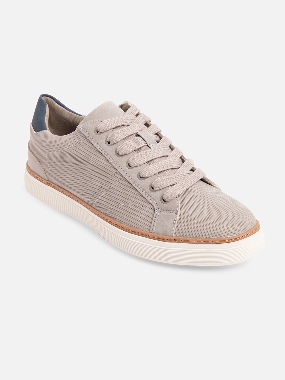 

ALDO Men Beige Solid Synthetic Casual Sneakers