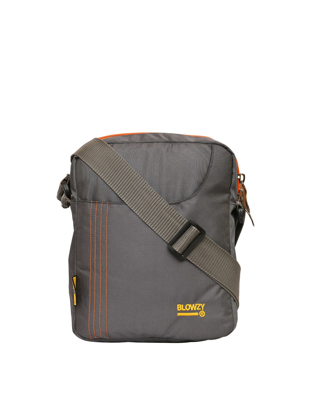 

Blowzy Bags Unisex Grey & Orange Messenger Bag