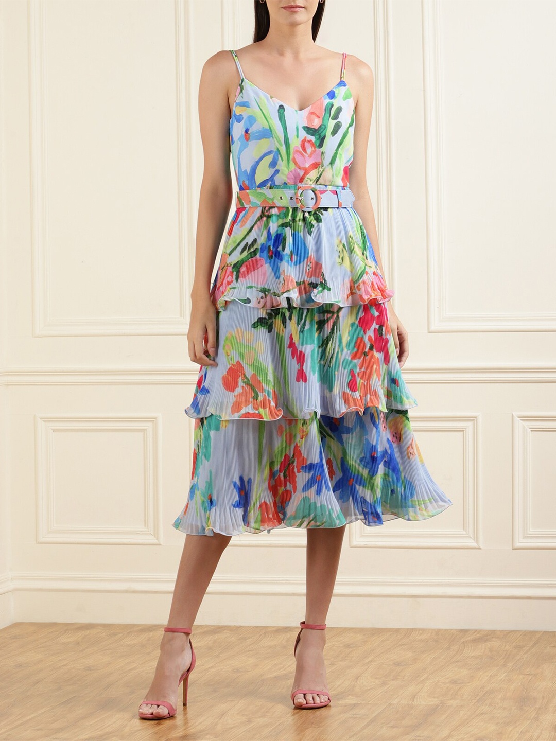 

Phase Eight Women Multicoloured Floral Midi Dress, Multi