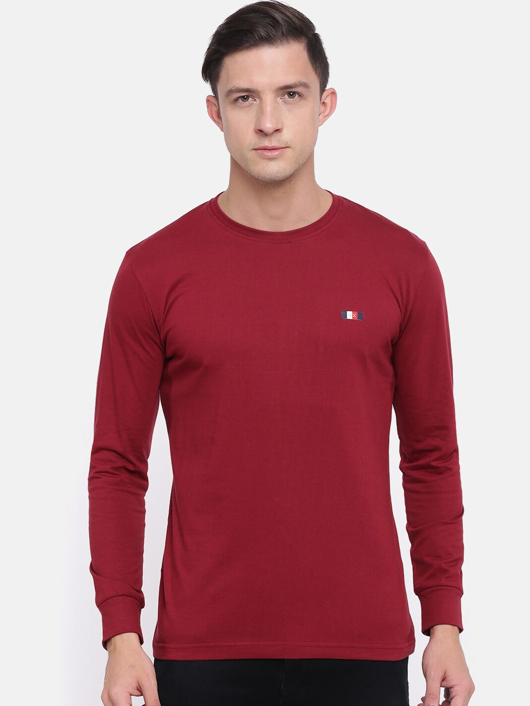 

ACTIMAXX Men Maroon Cotton T-shirt