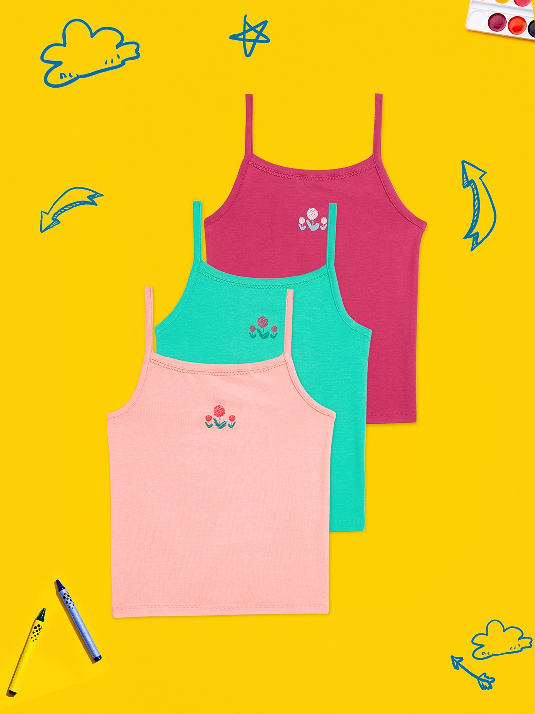 

XY Life Girls Pack Of 3 Intellisoft Tencel Modal Camisoles, Pink