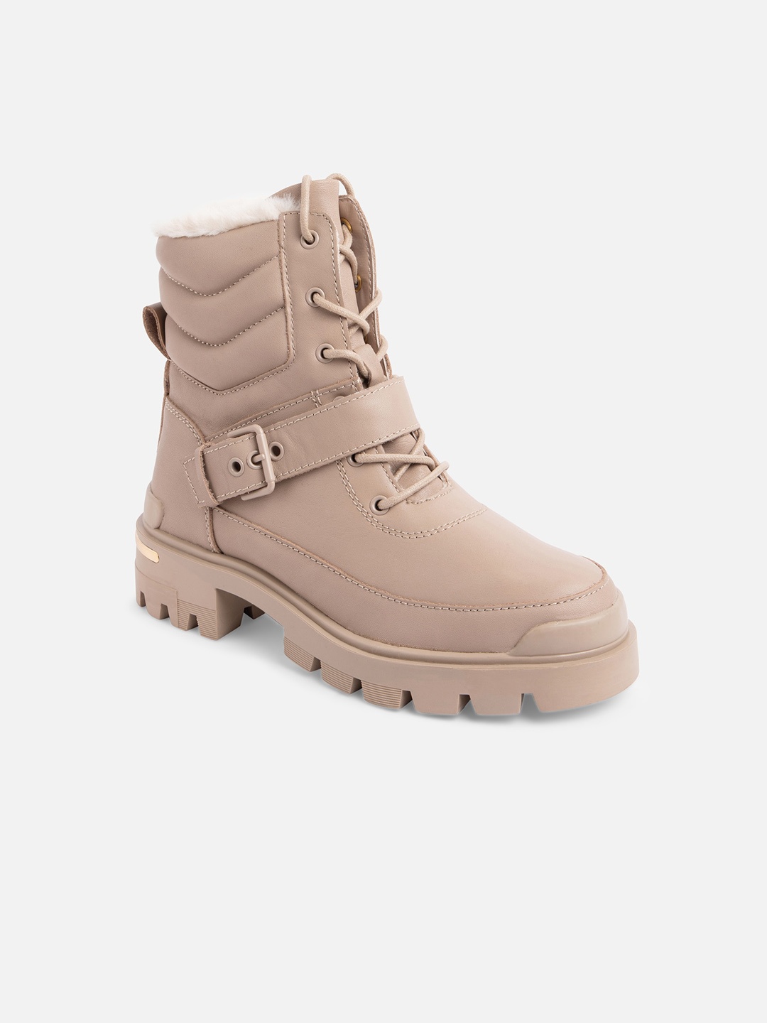 

ALDO Women Beige Colored Solid Lug Boots