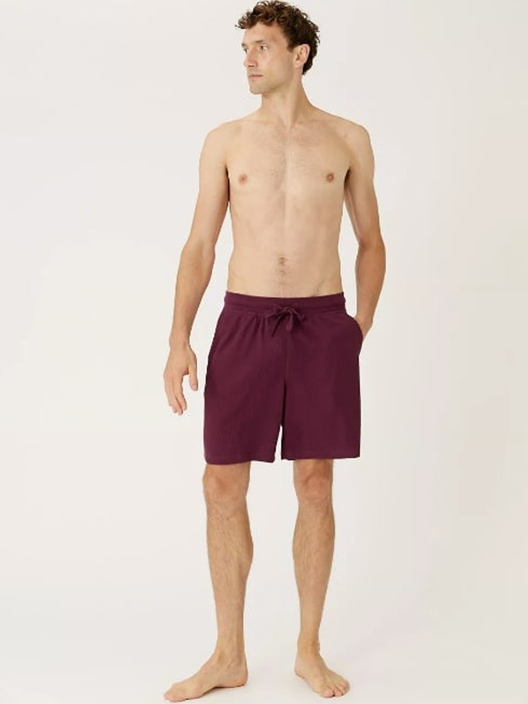 

Marks & Spencer Men Magenta Shorts