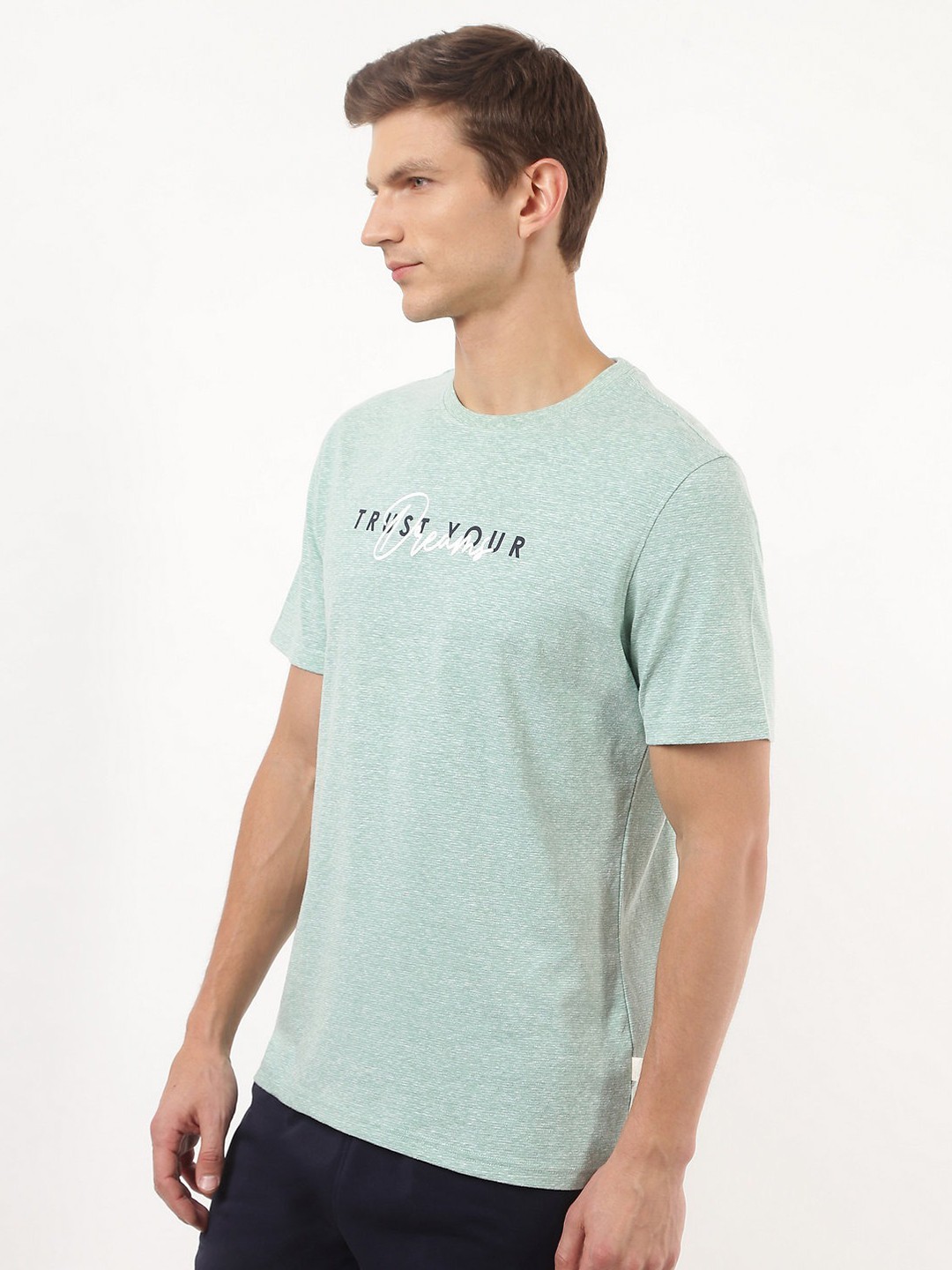 

Marks & Spencer Men Green Printed T-shirt