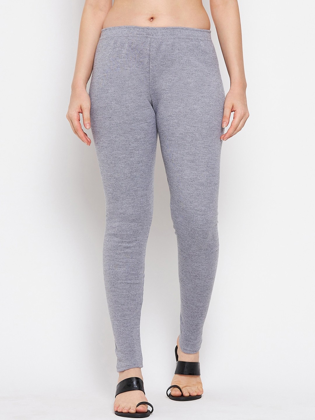 

Clora Creation Women Grey Solid Ankle-Length Woolen Leggings