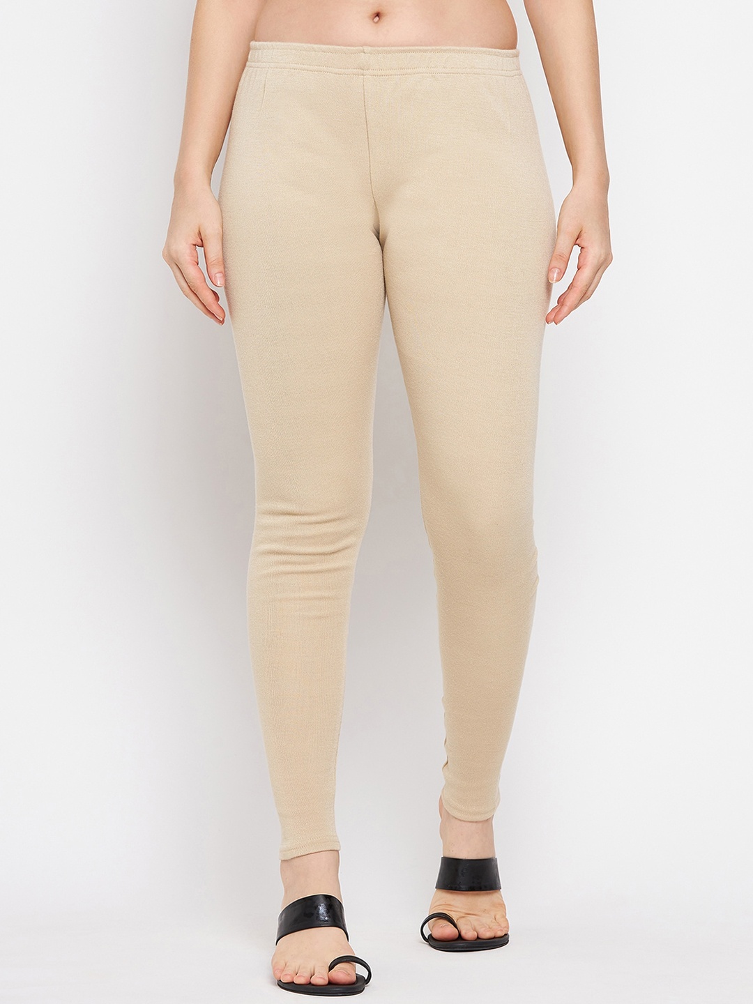 

Clora Creation Women Beige Solid Ankle-Length Woolen Leggings