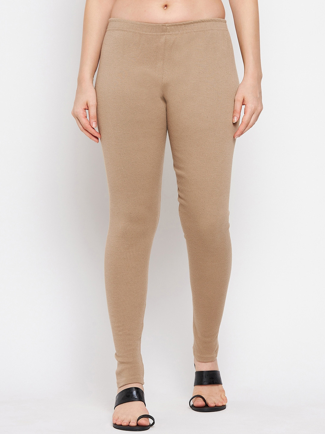 

Clora Creation Women Beige Solid Woolen Ankle-Length Leggings