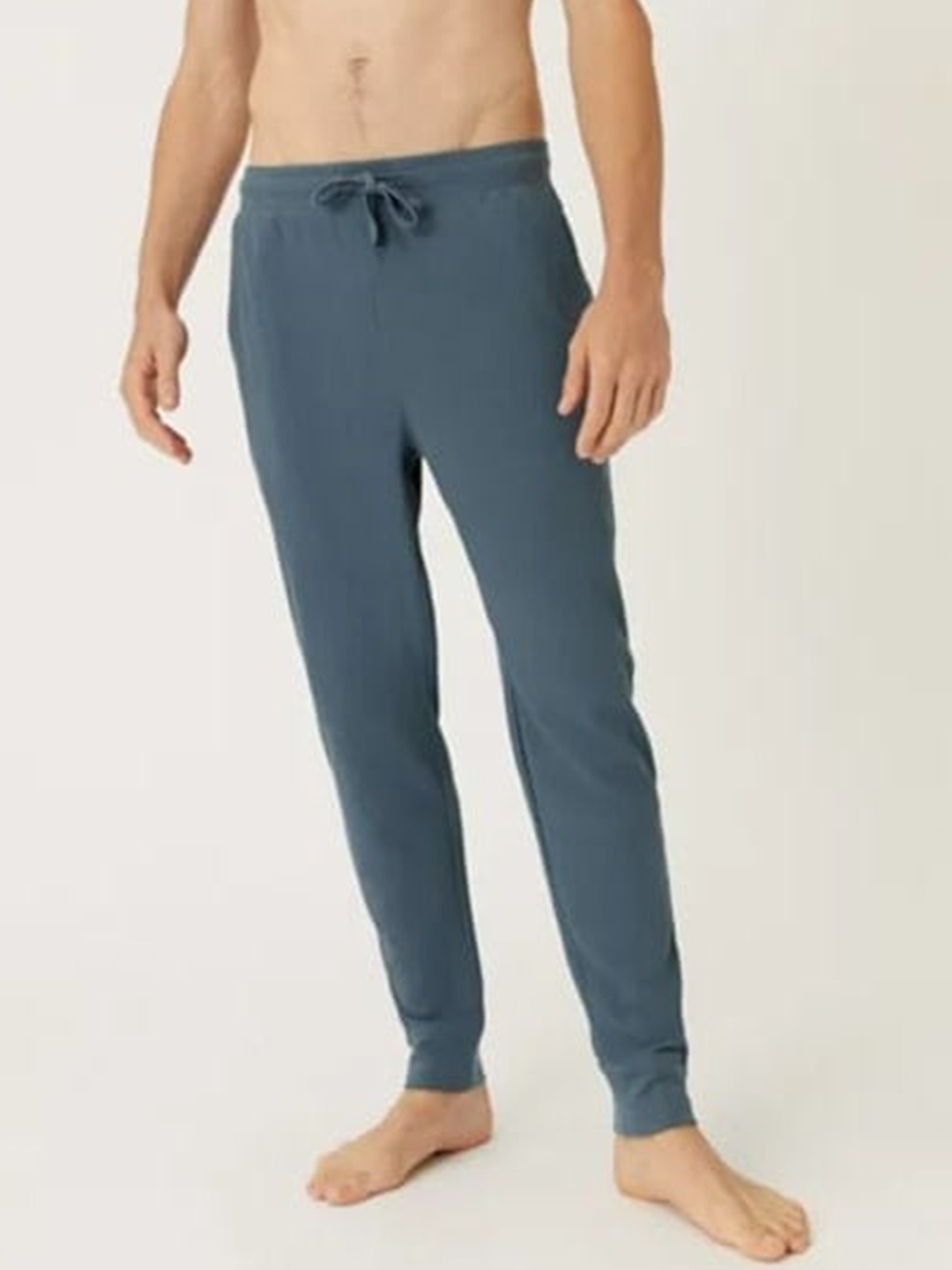 

Marks & Spencer Men Blue Solid Mid-Rise Lounge Pants