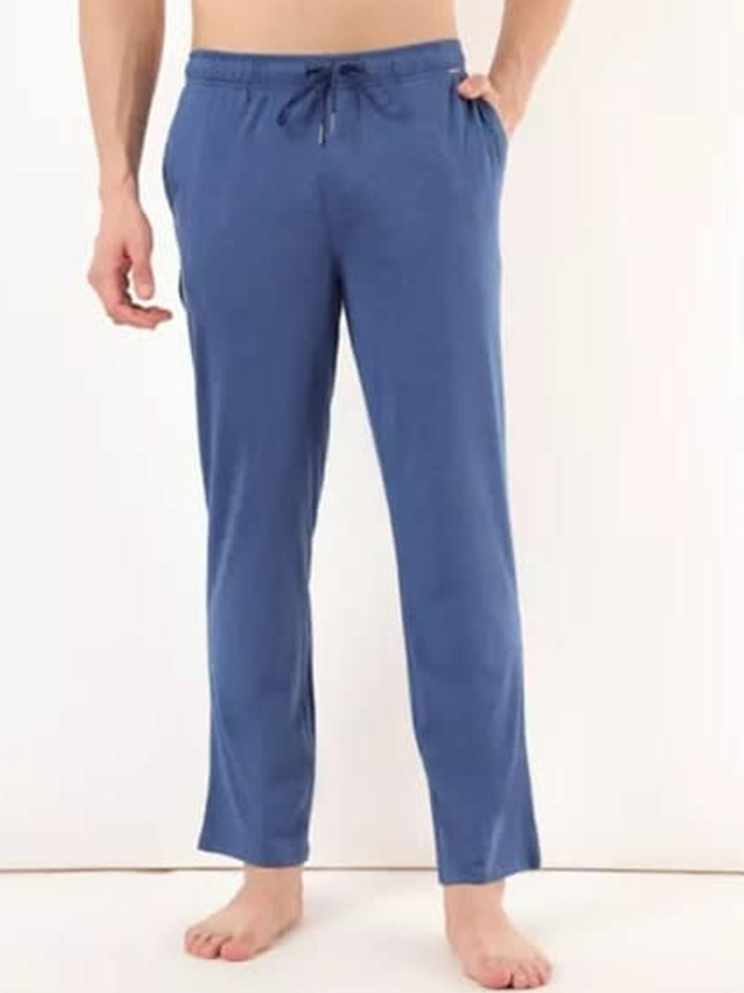

Marks & Spencer Men Blue High-Rise Trousers