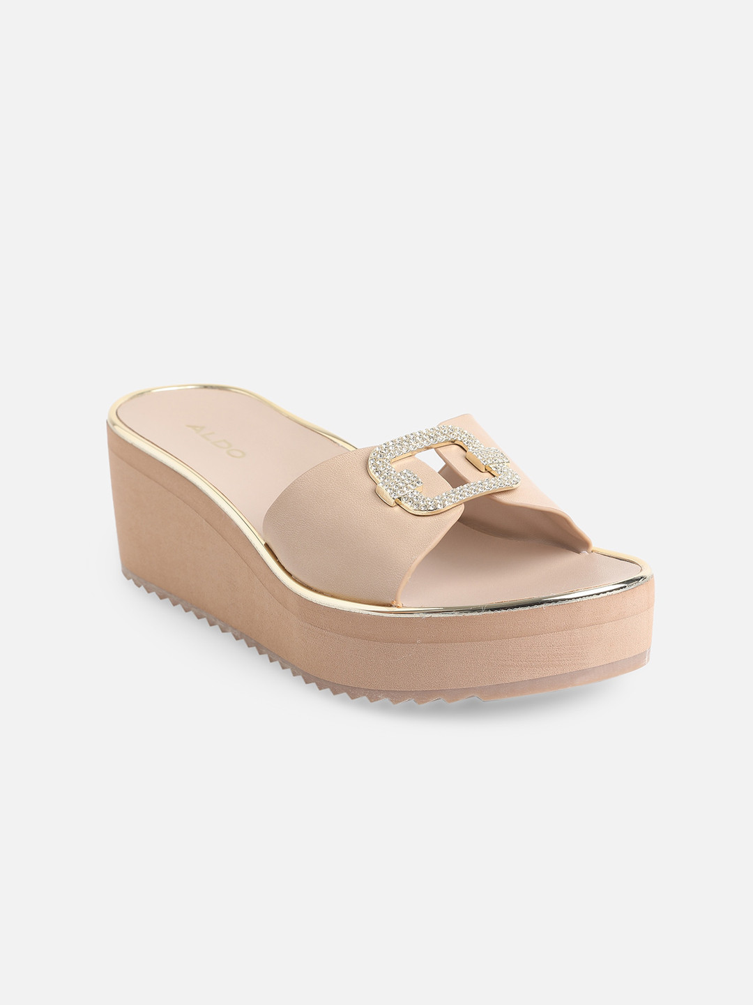 

ALDO Off White Embellished Platform Sandals
