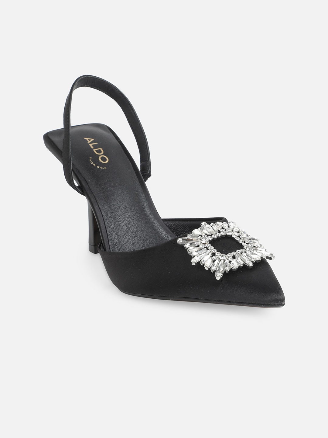

ALDO Black Stiletto Pumps with embellished design
