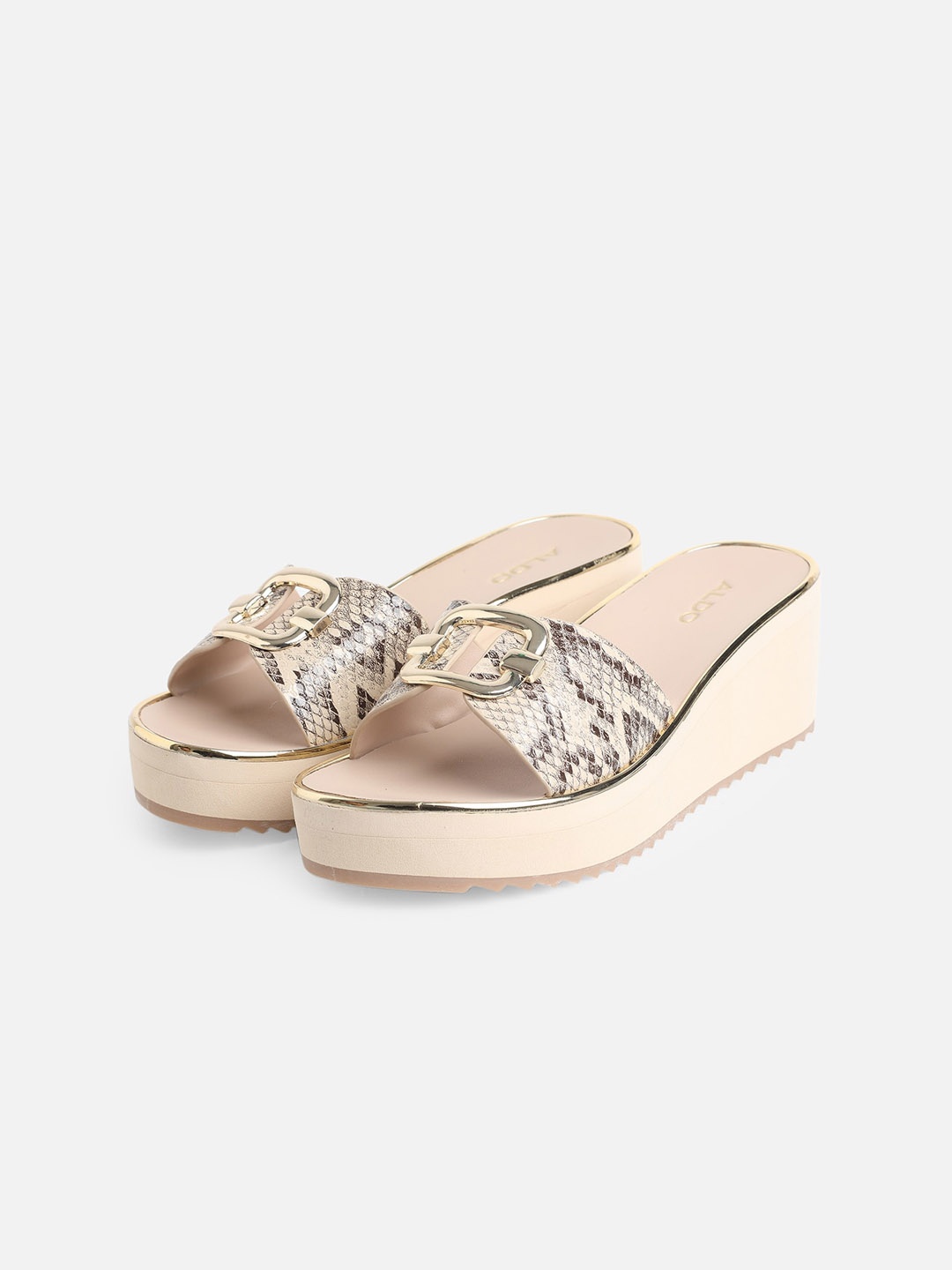 

ALDO Beige Printed Platform Heels