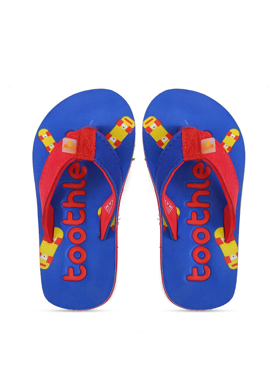 

toothless Boys Navy Blue & Red Printed Rubber Thong Flip-Flops