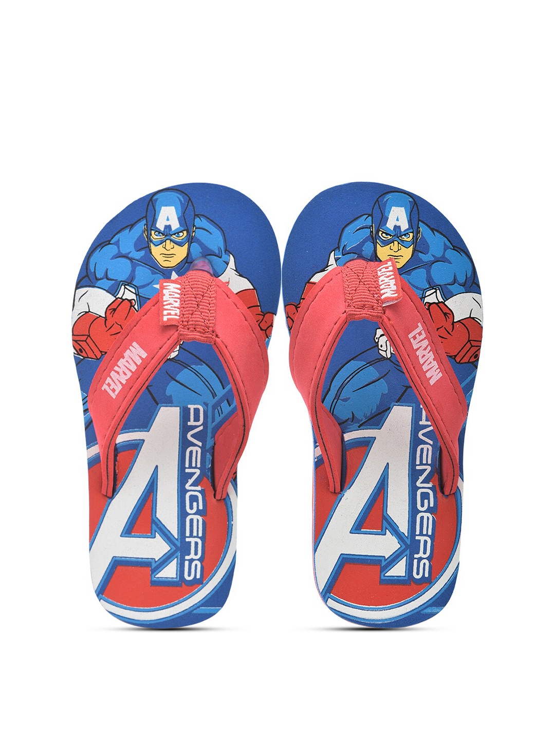 

toothless Boys Navy Blue & Red Printed Rubber Thong Flip-Flops