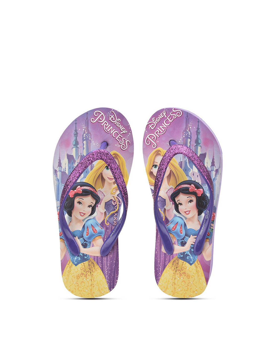 

toothless Girls Purple & Yellow Printed Rubber Thong Flip-Flops