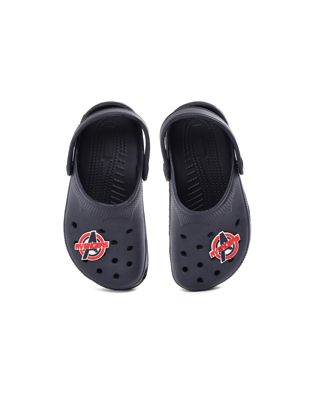 

toothless Boys Navy Blue & Red Rubber Clogs