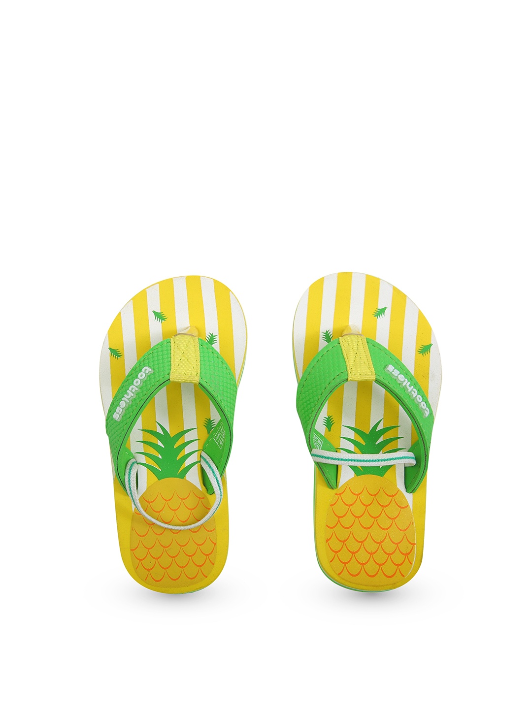 

toothless Boys Yellow & Green Printed Rubber Thong Flip-Flops