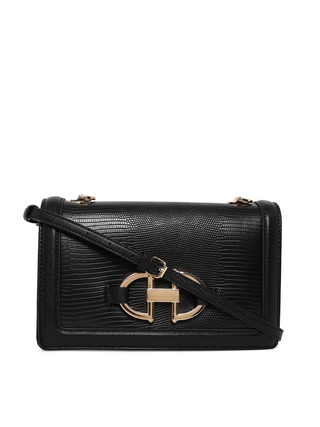 

ALDO Black Textured Structured Sling Bag