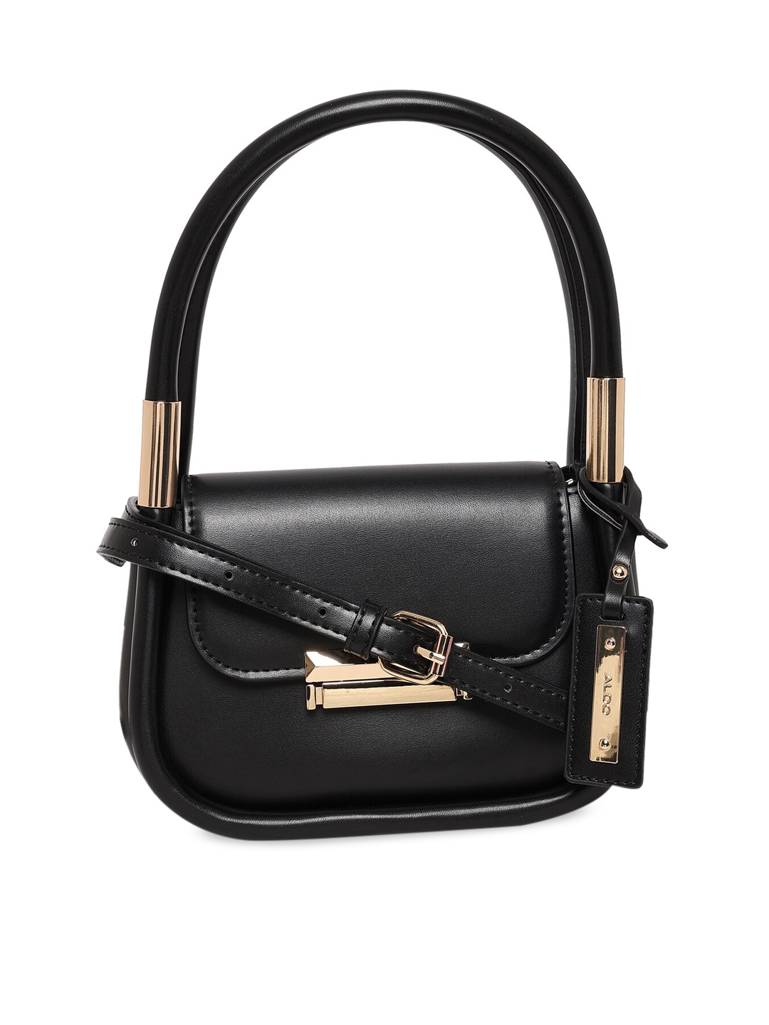 

ALDO Black Structured Satchel Bag