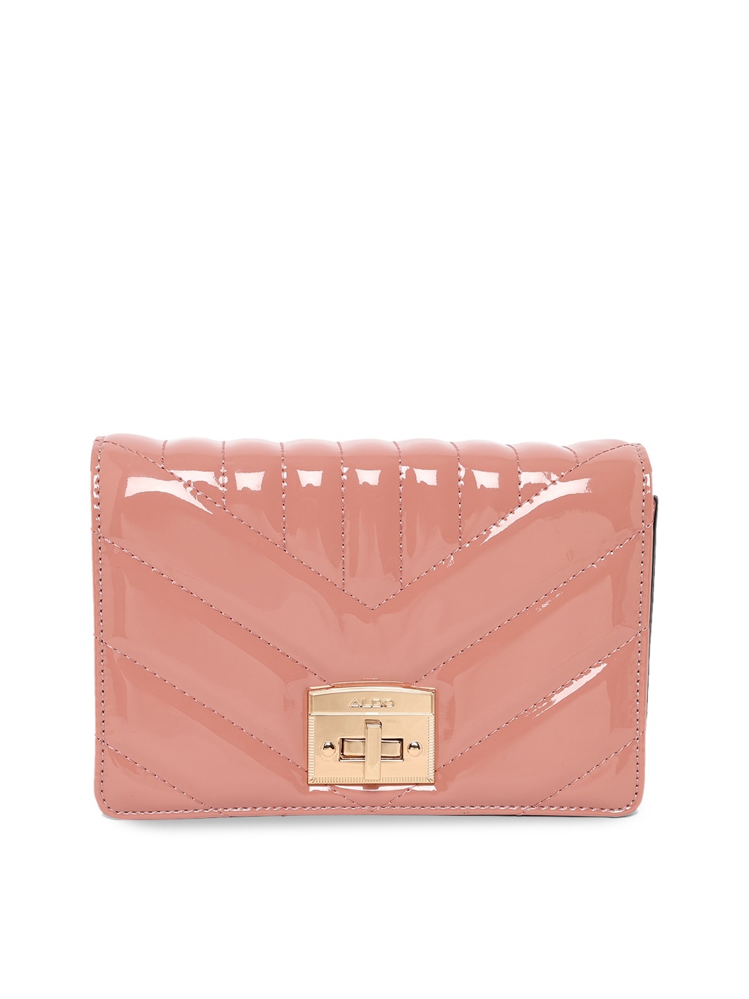 

ALDO Pink Textured PU Structured Sling Bag