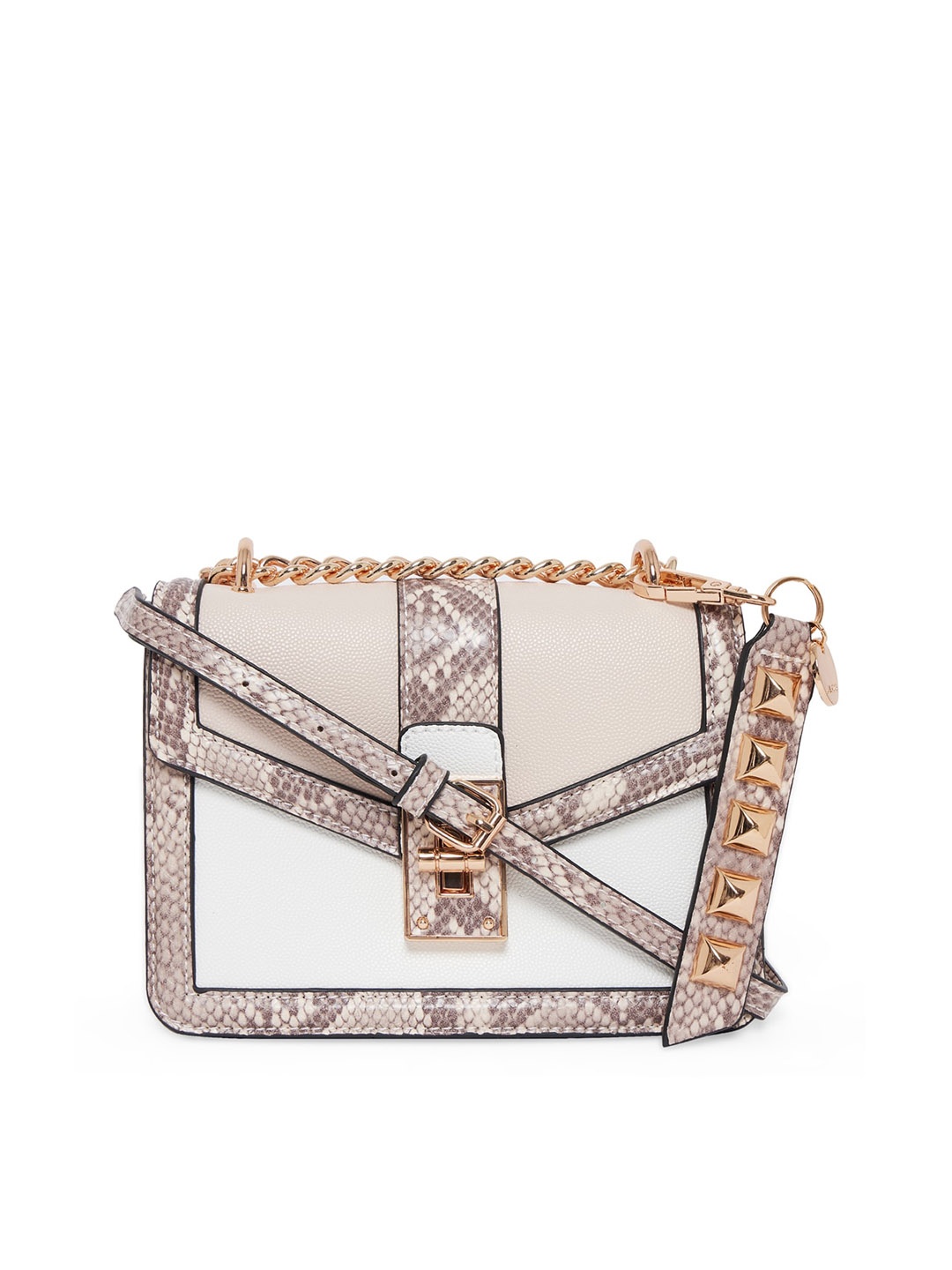 

ALDO Pink Animal Printed PU Swagger Sling Bag