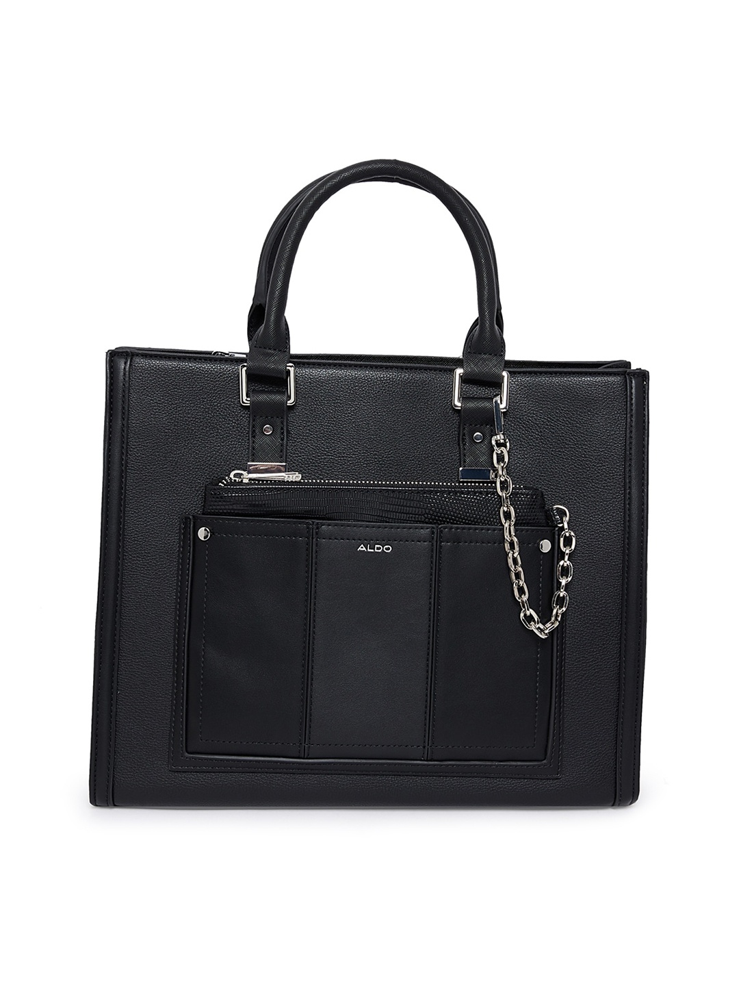 

ALDO Black Oversized Structured Handheld Bag