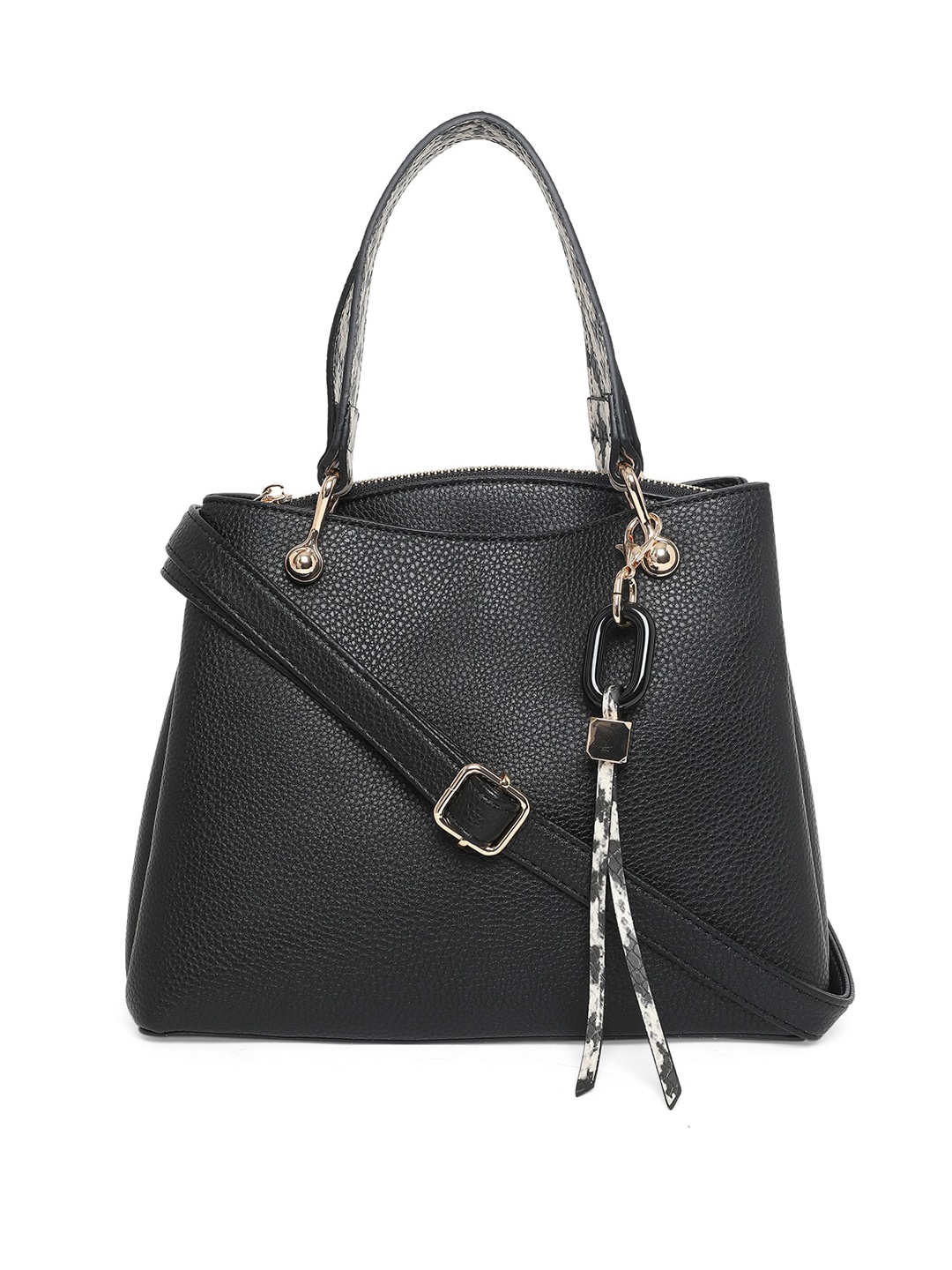 

ALDO Black PU Structured Handheld Bag