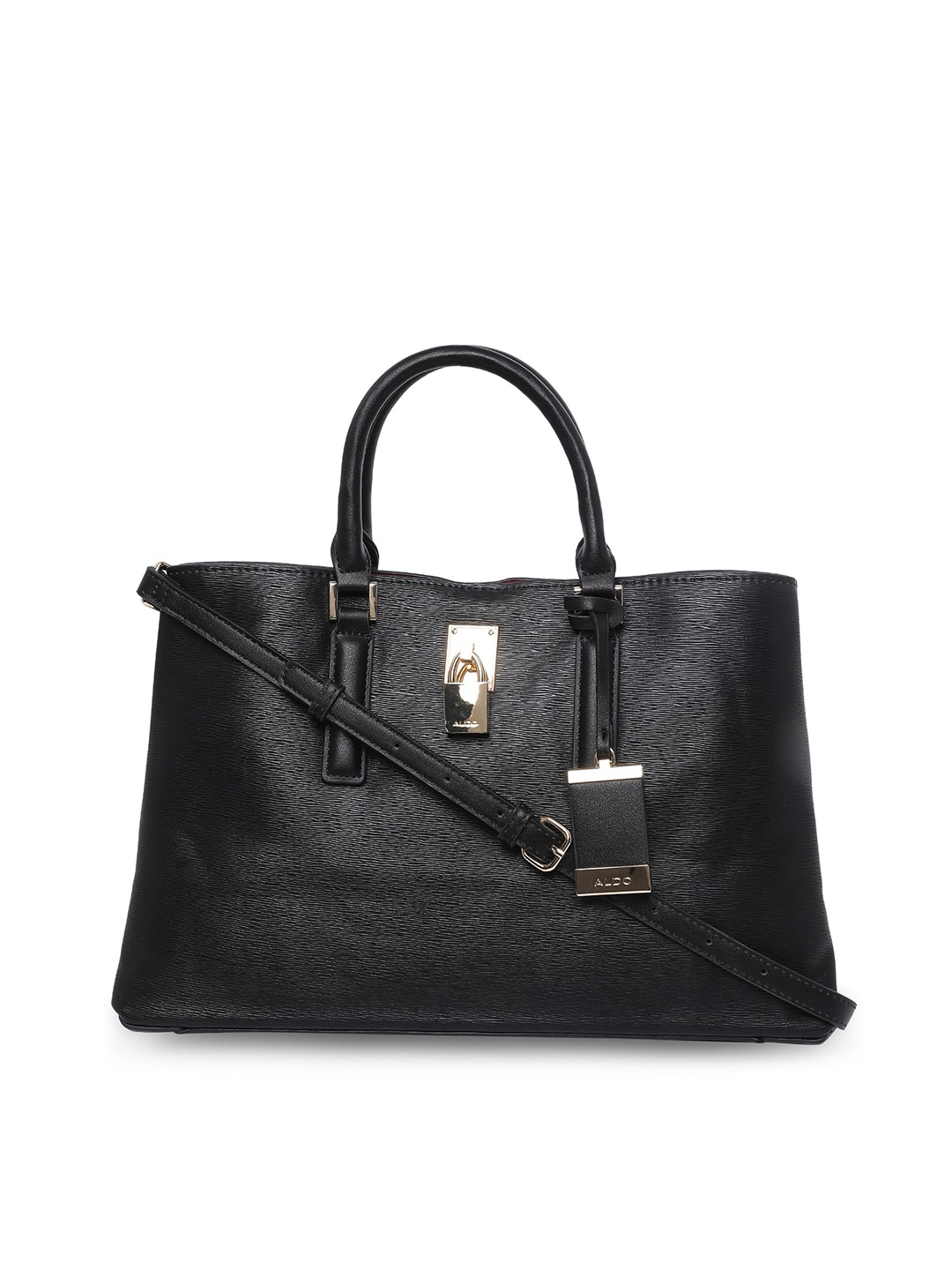 

ALDO Black PU Oversized Shopper Tote Bag