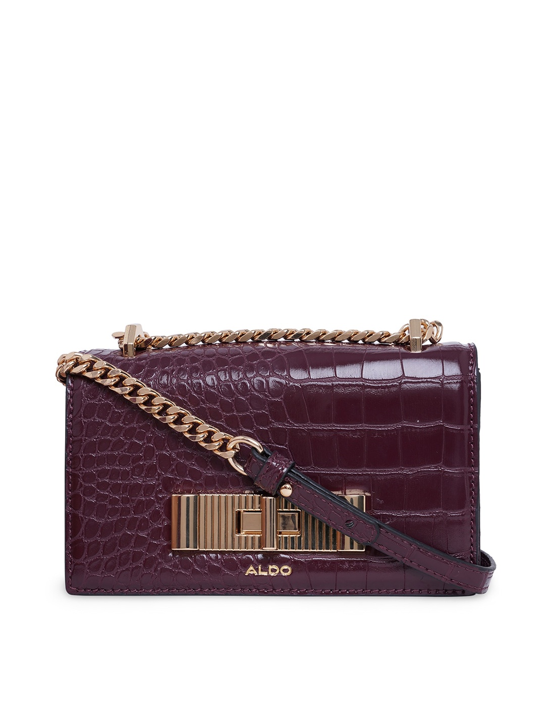 

ALDO Purple Textured Structured Sling Bag