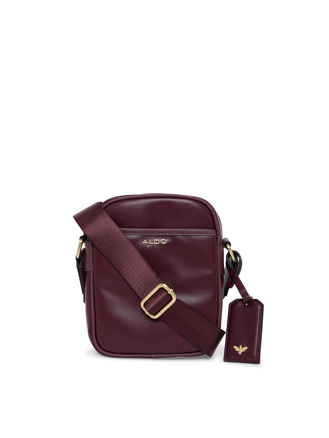 

ALDO Men Maroon PU Messenger Bag