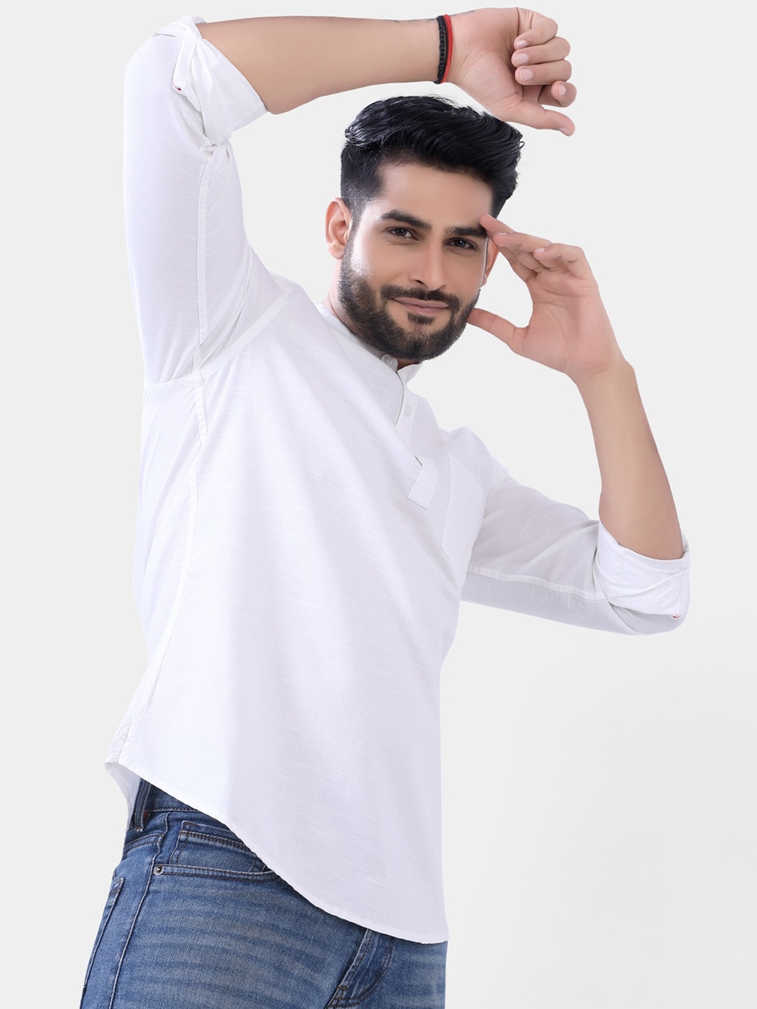 

VASTRADO Men Cotton Short Kurta, White