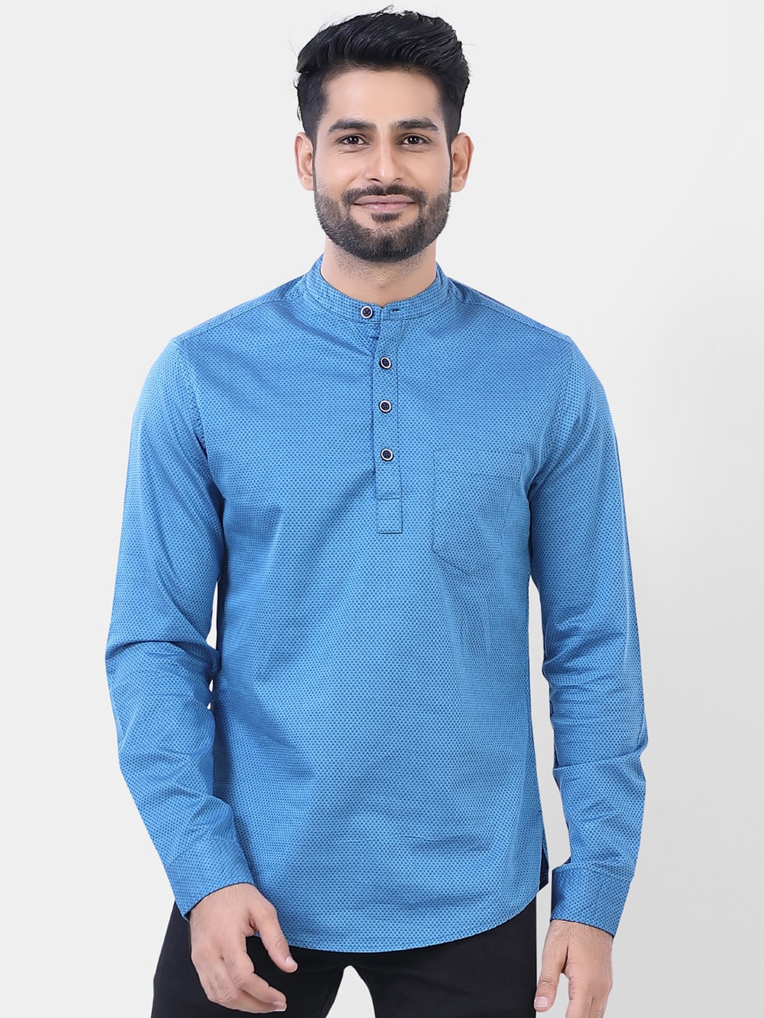 

VASTRADO Men Blue Cotton Kurta