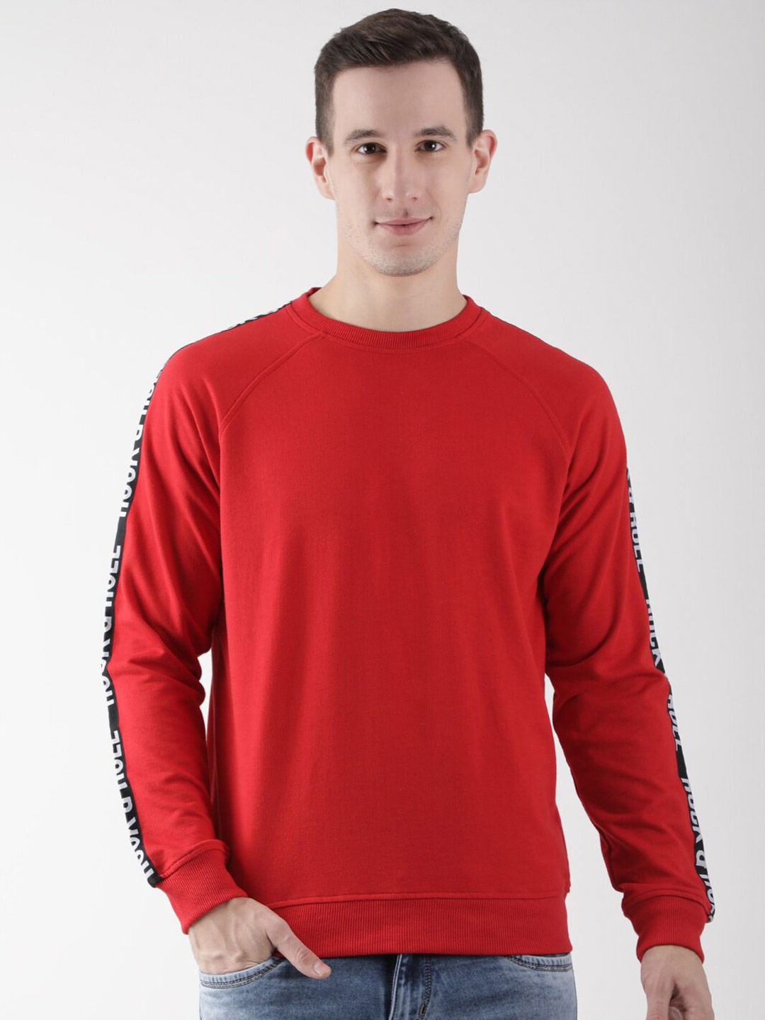 

Club York Men Red Solid Sweatshirt
