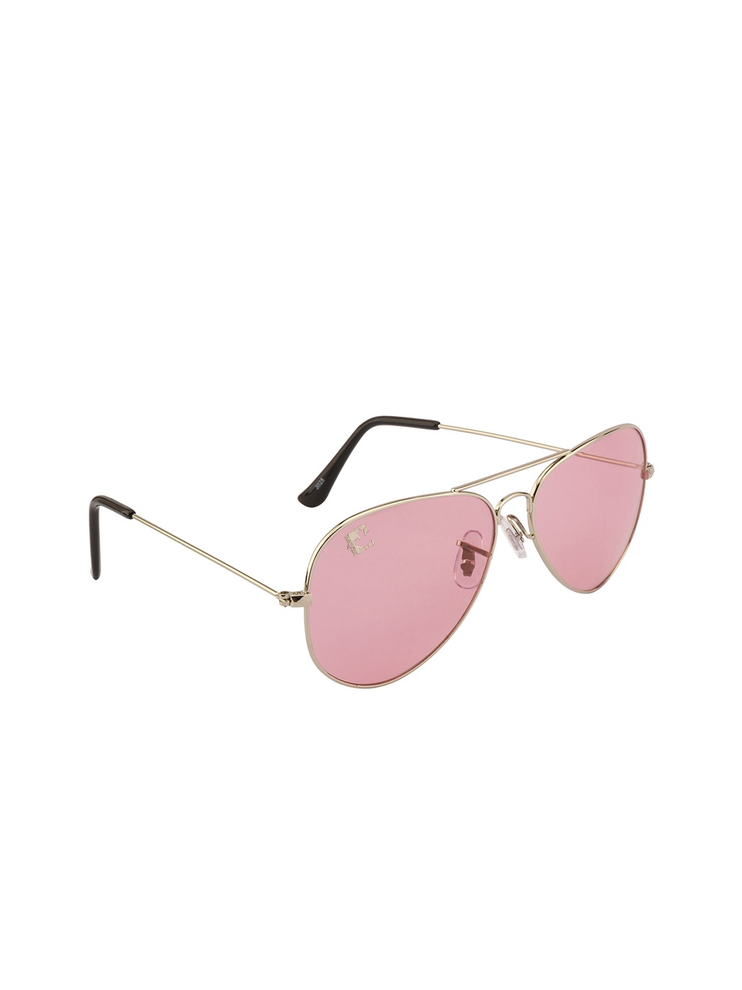 

Clark N Palmer Unisex Pink & Silver-Toned Aviator Sunglasses & UV Protected Lens CNP