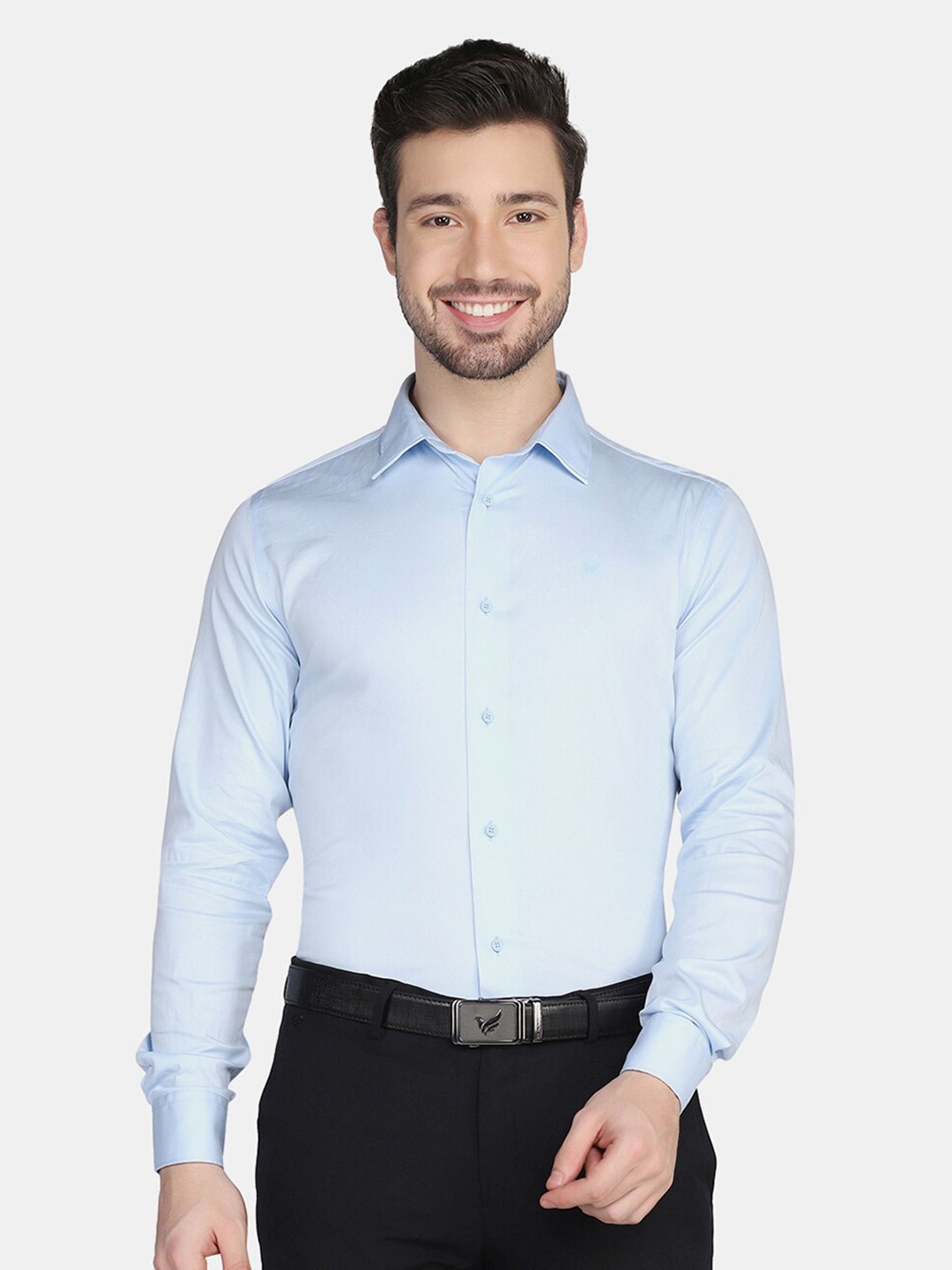 

Blackberrys TechPro Collection Men Blue Slim Fit Formal Shirt