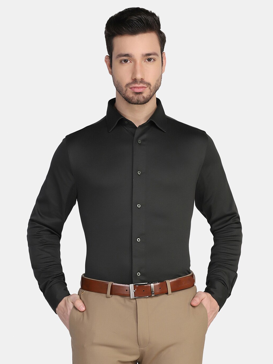 

Blackberrys Men Green Slim Fit Formal Shirt
