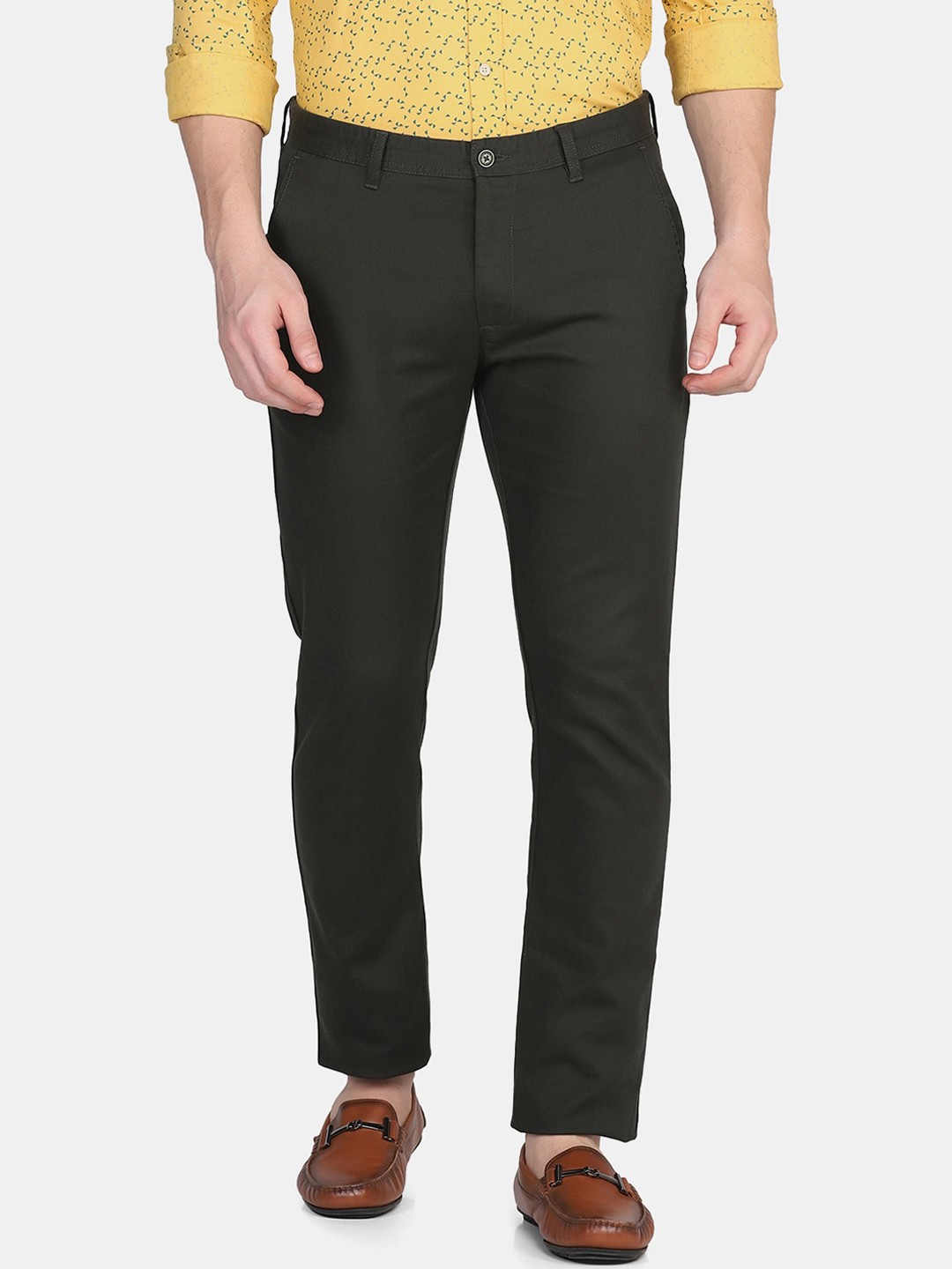

Blackberrys Men Green Slim Fit Chinos Trousers