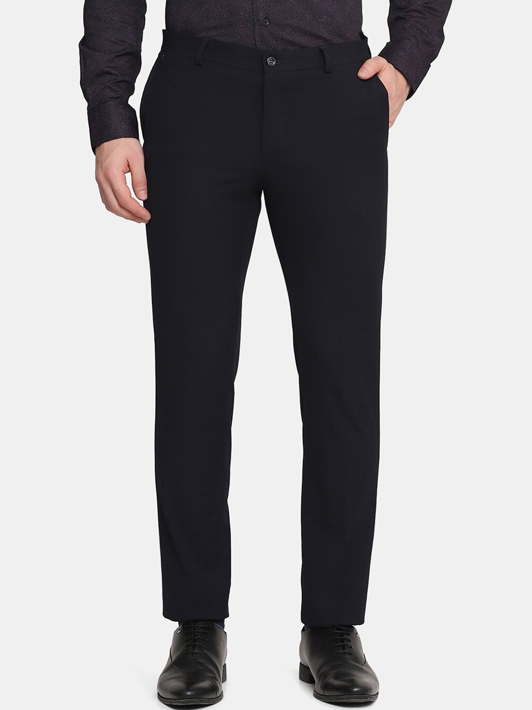 

Blackberrys Men Navy Blue Skinny Fit Trousers