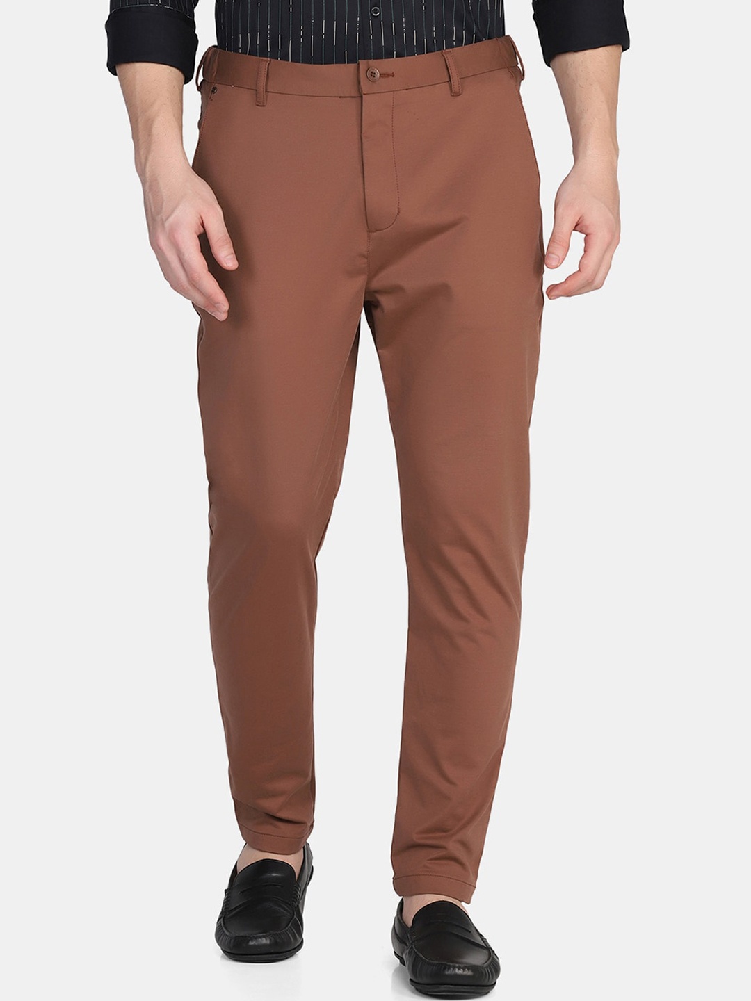 

Blackberrys TechPro Collection Men Brown Slim Fit Chinos Trousers