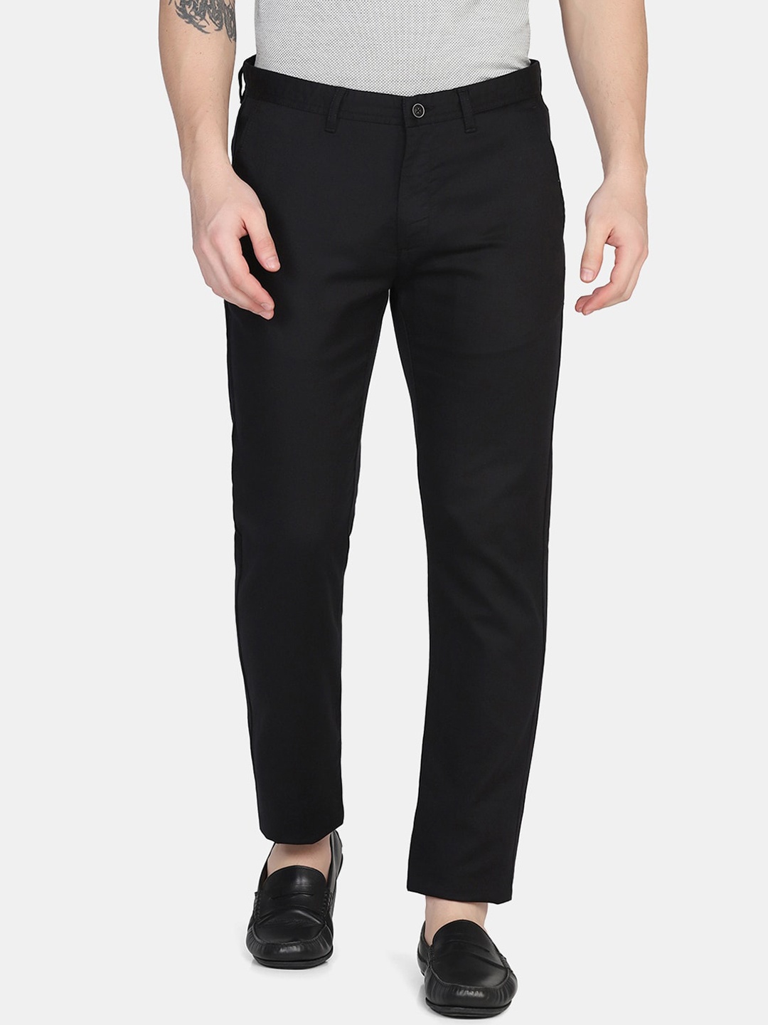

Blackberrys Men Black Slim Fit Chinos Trousers
