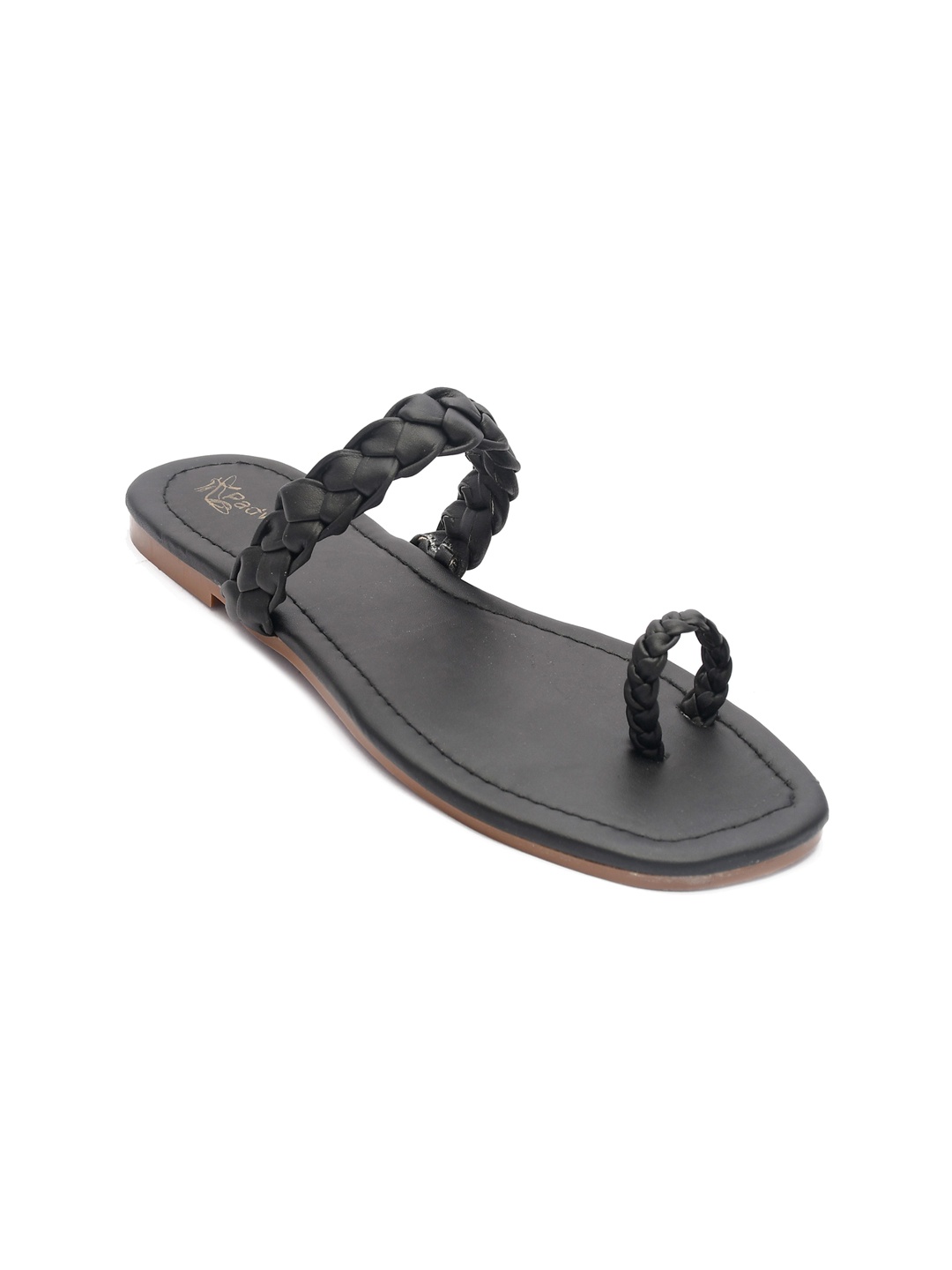

Padvesh Women Black One Toe Flats