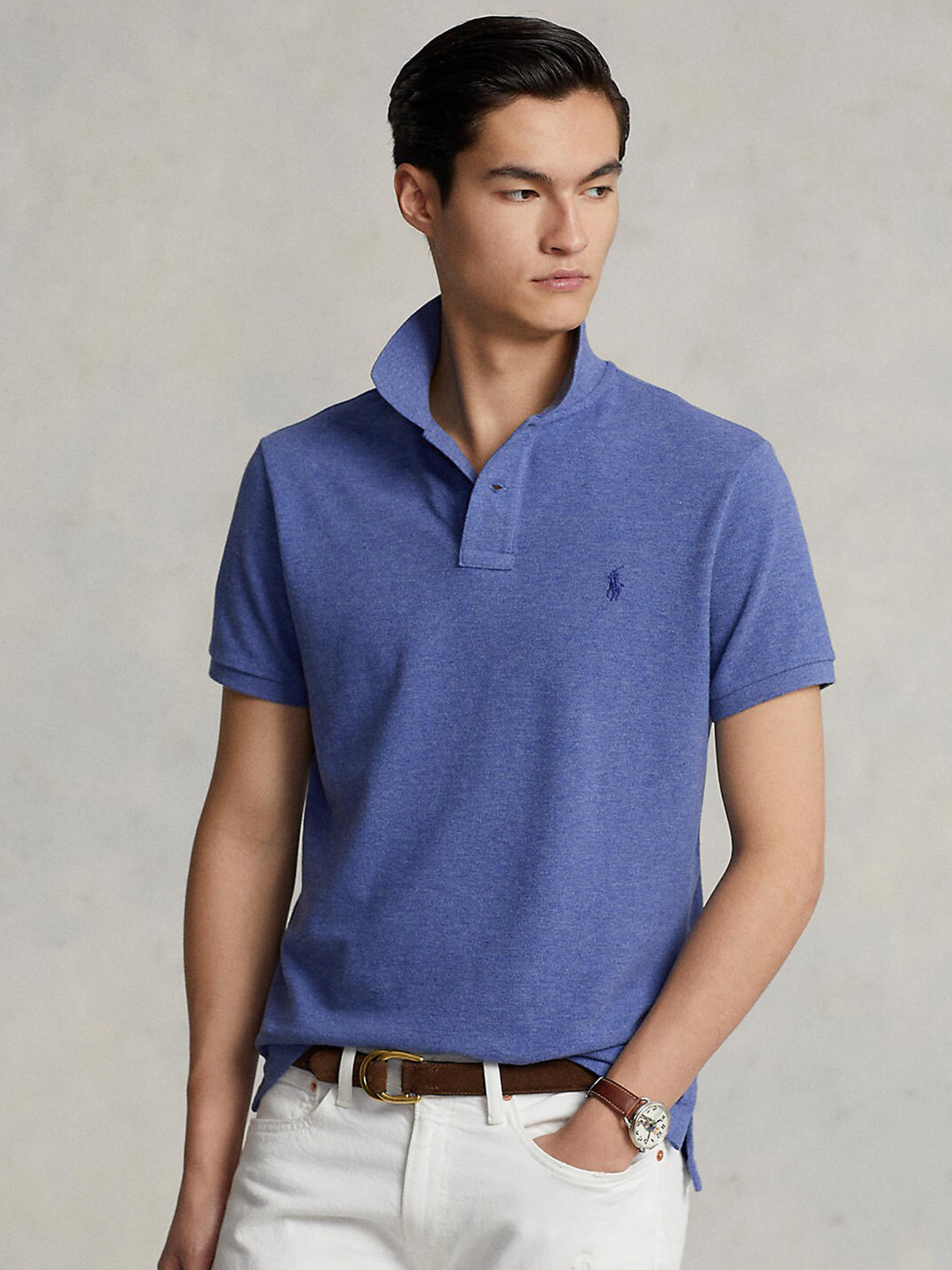 

Polo Ralph Lauren Men Blue Polo Collar T-shirt