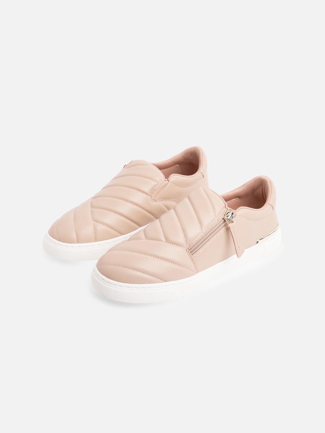 

ALDO Women Beige Slip-On Casual Sneakers