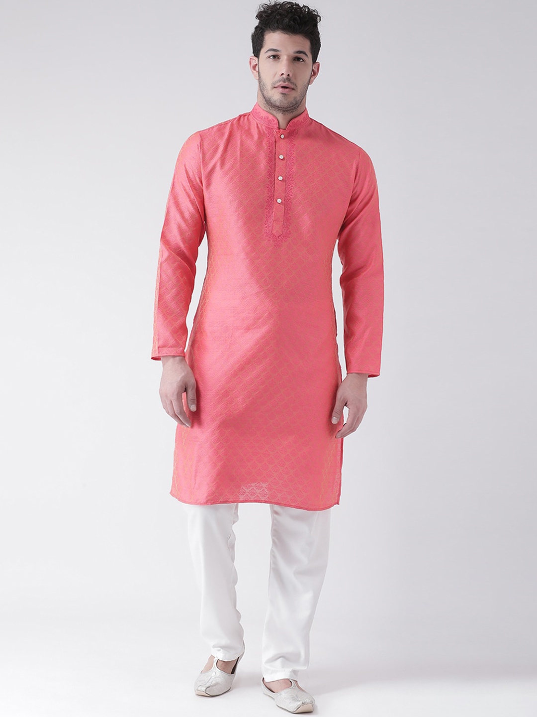 

SG LEMAN Men Pink Kurta with Pyjamas