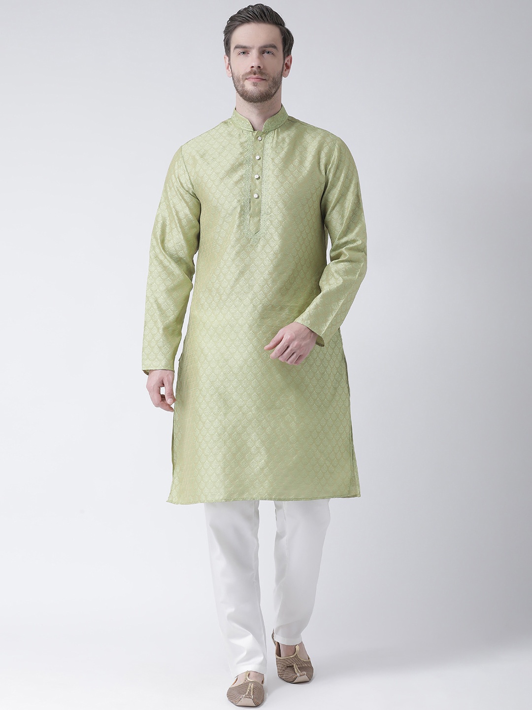 

SG LEMAN Men Sea Green Kurta with Pyjamas