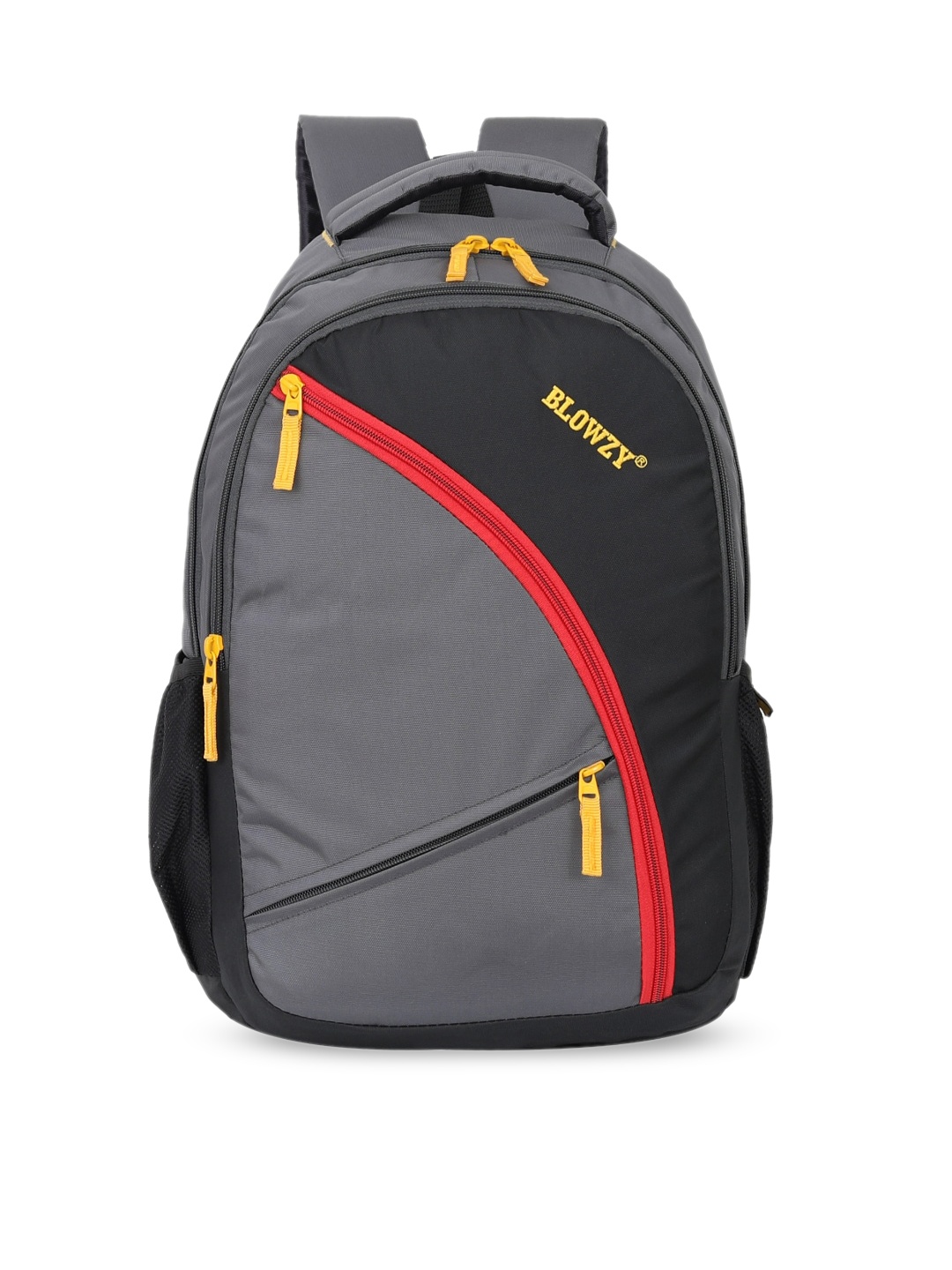 

Blowzy Bags Unisex Grey & Black Colourblocked Casual Backpack