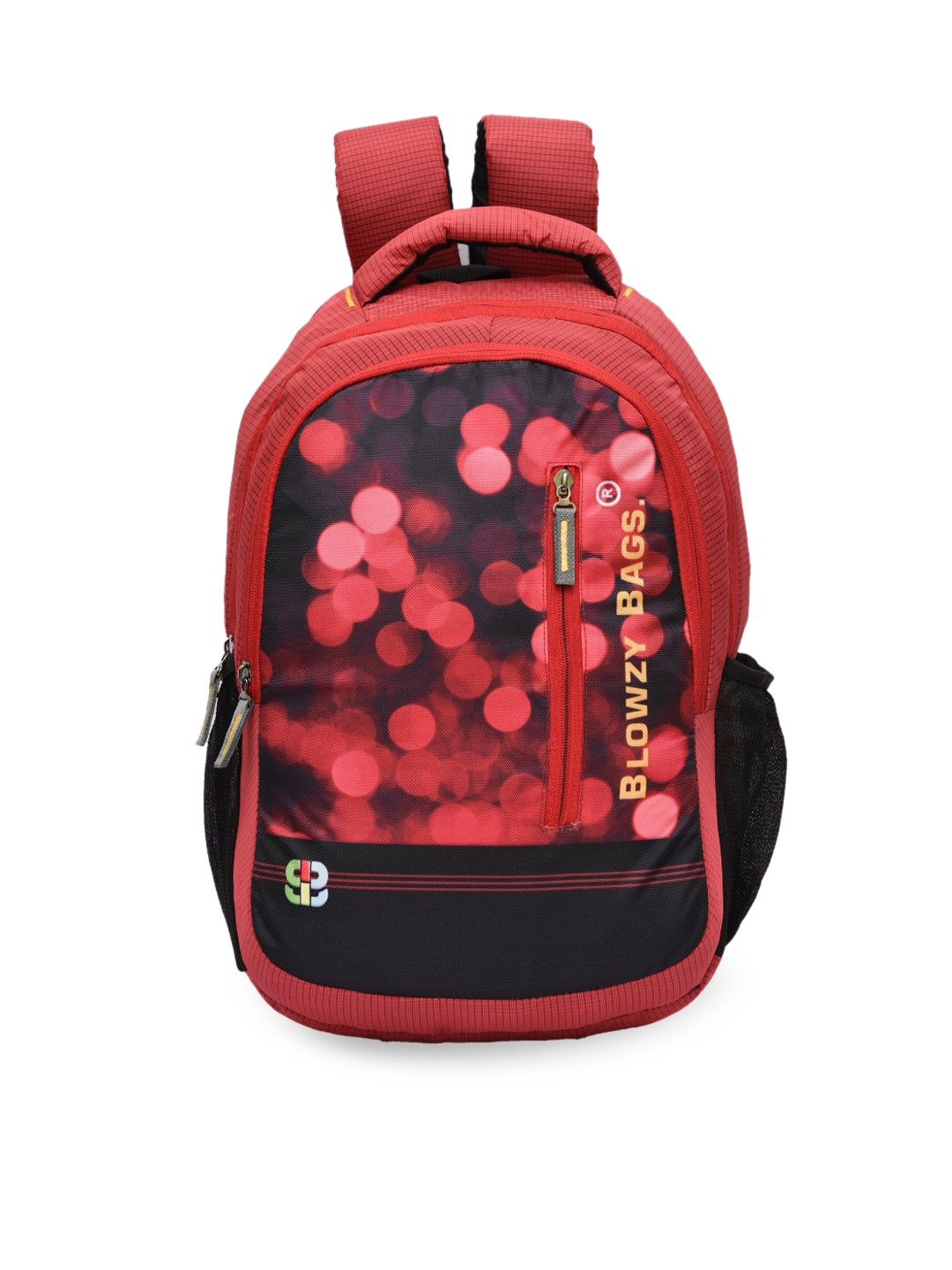 

Blowzy Bags Unisex Red & Black Geometric Backpack