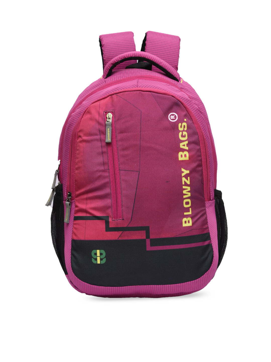 

Blowzy Bags Pink & Black Typography Backpack